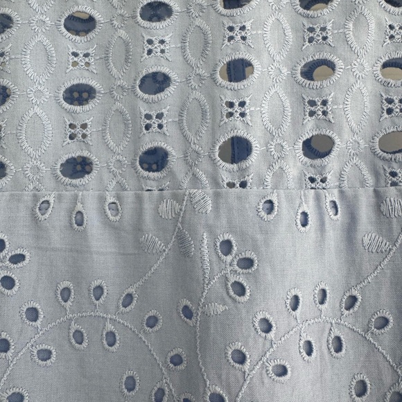 LOFT Light Blue Eyelet Shift Dress - Picture 14 of 15